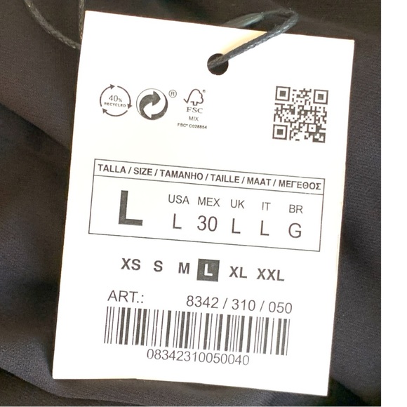 ZARA TRF COLLECTION SLEEVELESS PLAID DRESS. WOMEN’S SIZE LARGE NEW WITH TAG - Picture 9 of 9